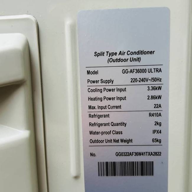 کولر گازی ایستاده جنرال گلد GG-AF36000 Ultra